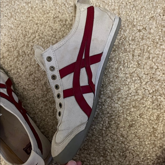 Onitsuka Tiger by Asics Gray and Red Sneakers - Picture 4 of 7